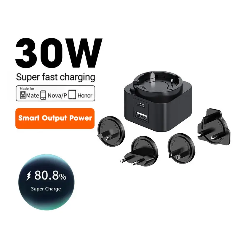 30W Interchangeable Plug PD Charger