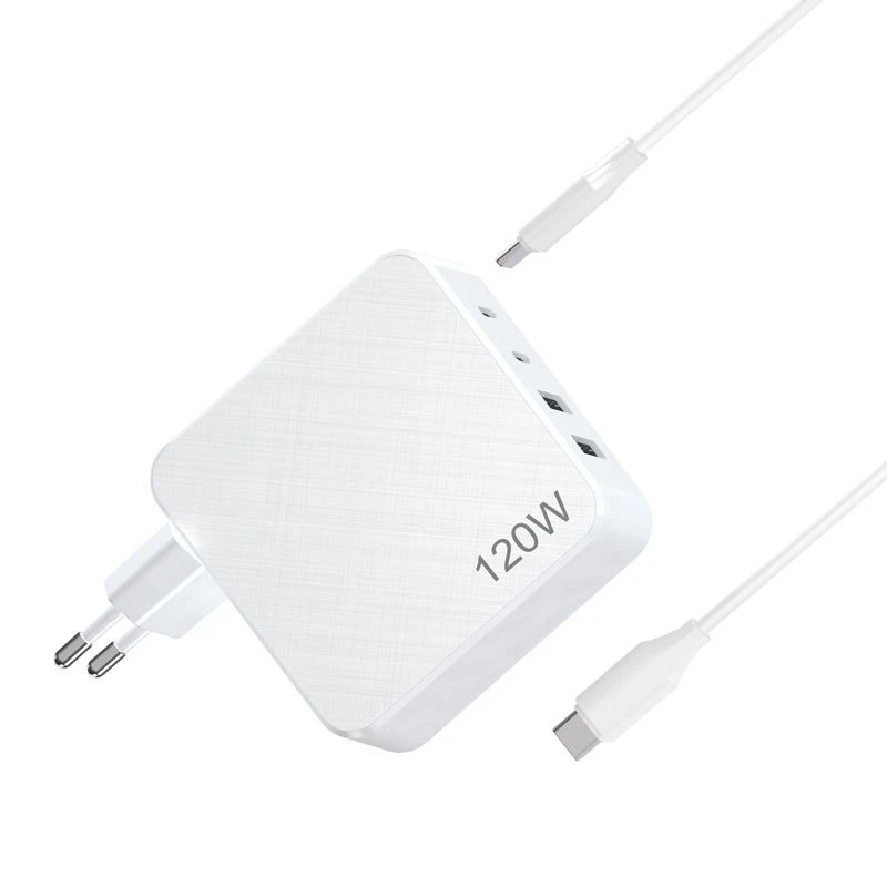 Laptop Multi Port Wall Charger 120W GaN USB C Charger
